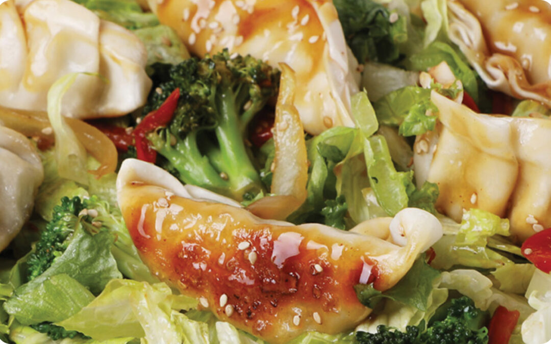 Warm Dumpling Salad