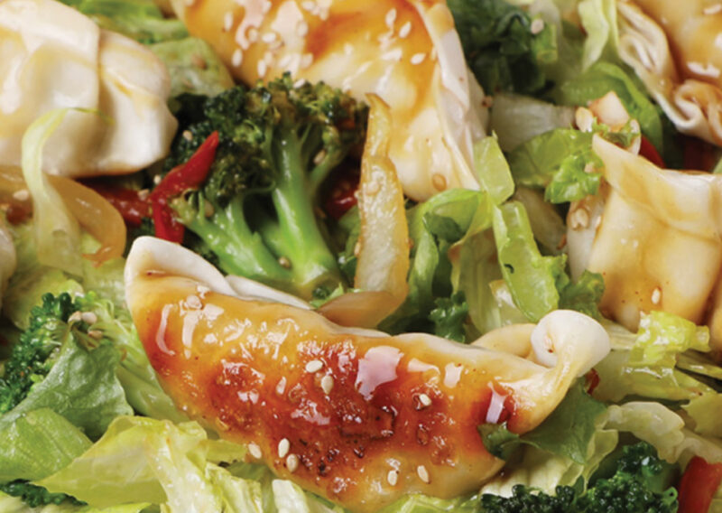 Warm Dumpling Salad